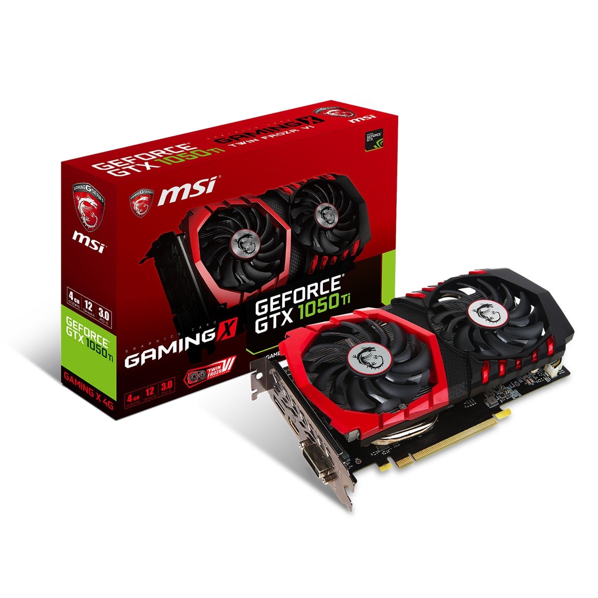 MSI GTX1050Ti Gaming X 4G  - Carte graphique MSI - Cybertek.fr - 0