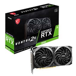image produit MSI RTX 3050 VENTUS 2X 8G OC LHR - RTX3050/8G/HDMI/DP Cybertek