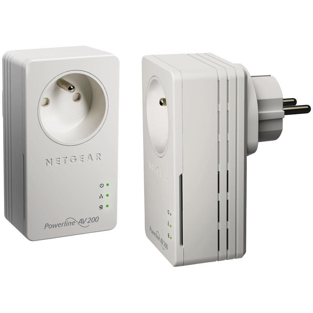 Netgear XAVB1601 (200Mb) avec prise - Pack de 2 - Adaptateur CPL - 0