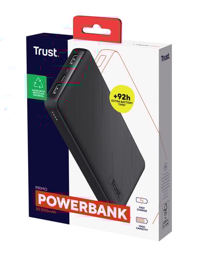 Trust Batterie externe PRIMO - 20.000mAh - Powerbank  (24676) - Achat / Vente Batterie Externe  sur Cybertek.fr - 5