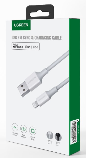 Câble USB-A M vers Lightning M/1,5m/Blanc - Connectique PC - 1