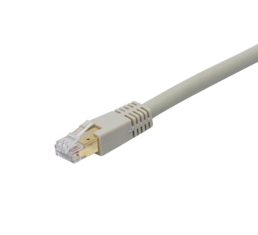 Câble RJ45 CAT 8.1 S/FTP LSOH gris - 10 m - Connectique réseau - 0