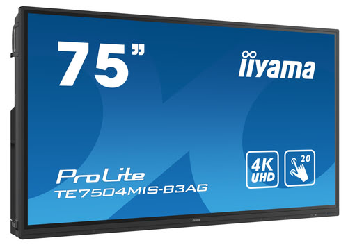 Iiyama TE7504MIS-B3AG 75"/Tactile/3840x2160/Wifi/AndoidOS (TE7504MIS-B3AG) - Achat / Vente Affichage collaboratif sur Cybertek.fr - 1