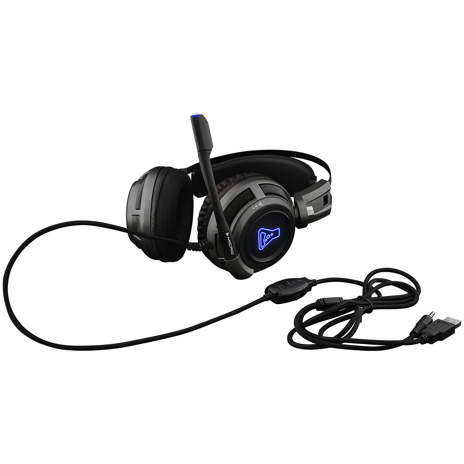 The G-LAB KORP 200 Gris Stereo Gris - Micro-casque - Cybertek.fr - 1