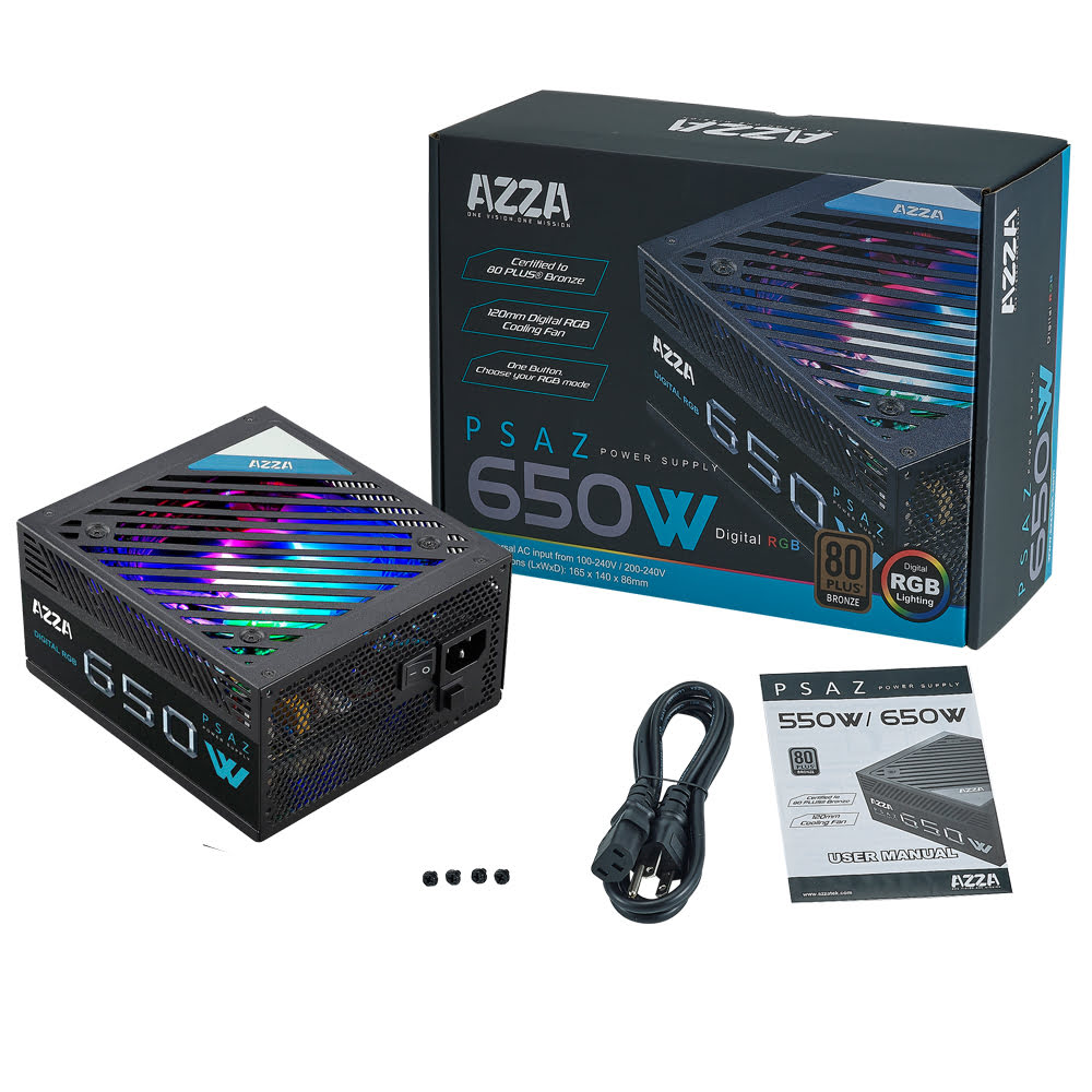 Azza 80+ Bronze (650W) - Alimentation Azza - Cybertek.fr - 1