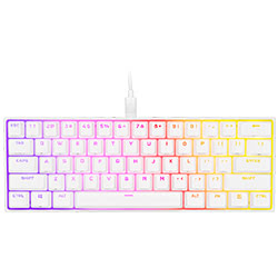 image produit Corsair K65 RGB Mini 60% Blanc (Cherry MX Red) Cybertek