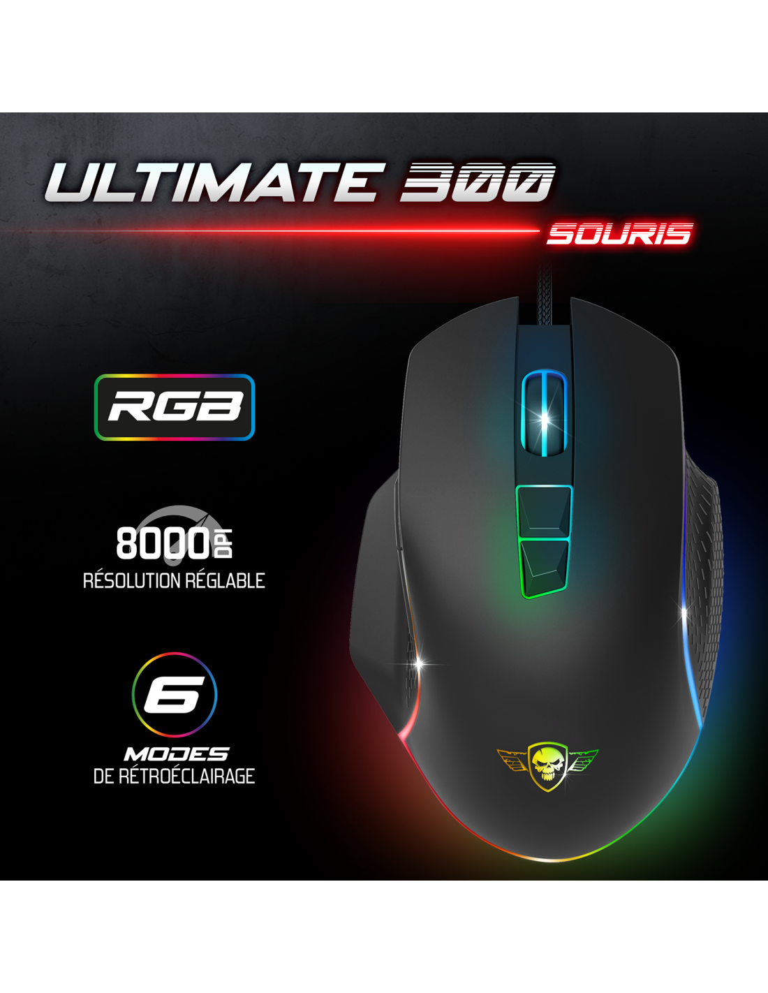 Spirit Of Gamer 4 en 1 Ultimate 300 - Clavier/Souris/Tapis/Casque (CLS-MKH300) - Achat / Vente Pack Peripheriques sur Cybertek.fr - 4