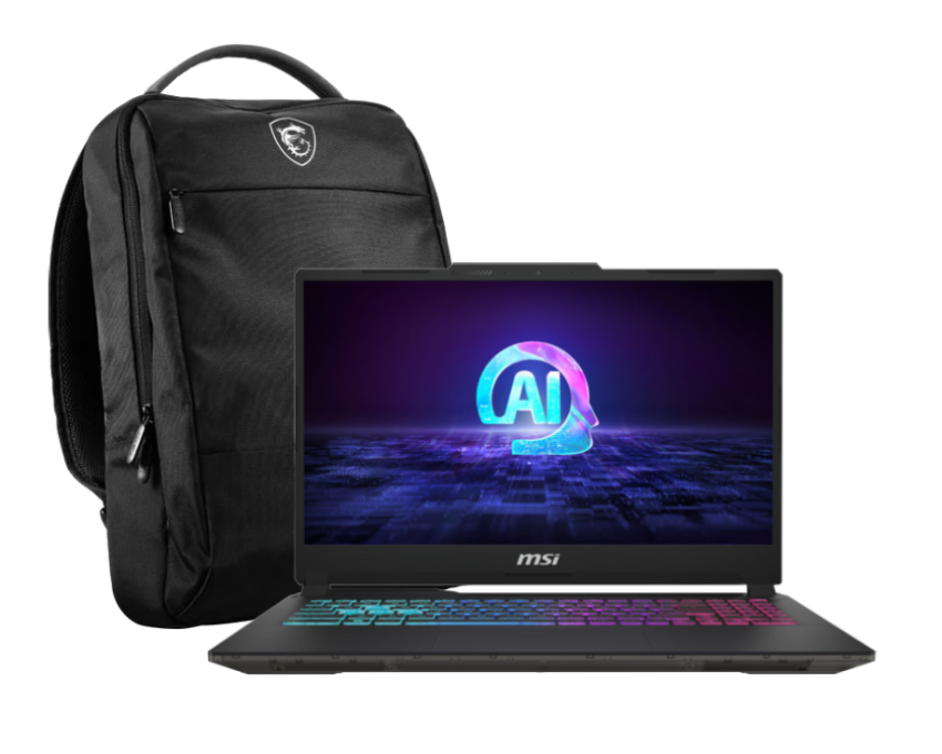 PC portable MSI Cyborg 15 AI A1VF - 15.6"FHD 144Hz Core U7-155H RTX 4060 16Go 512Go W11 + sac à dos Essential Cybertek