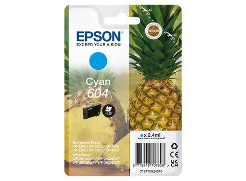 image produit Epson Cartouche Cyan 604 Cybertek