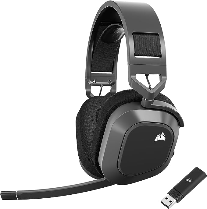 Corsair HS80 MAX Wireless Gris Acier 7.1 Surround - Micro-casque - 0