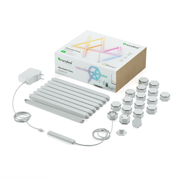 Nanoleaf Lines Starter Kit - 15 pièces (NL59-K-6002LW-15PK-EU) - Achat / Vente Objet connecté / Domotique sur Cybertek.fr - 4