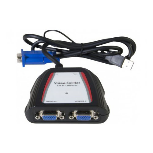 Commutateur et splitter Cybertek Splitter VGA 2 voies 250MHz USB