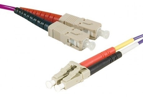 Connectique réseau Cybertek Cordon fibre optique OM3 SC/LC 50/125 - 2.00 m