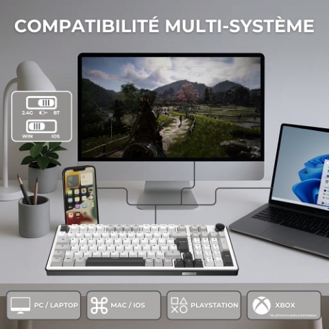 The G-LAB Keyz Elite 400 RGB Triple Mode - Clavier PC The G-LAB - 8