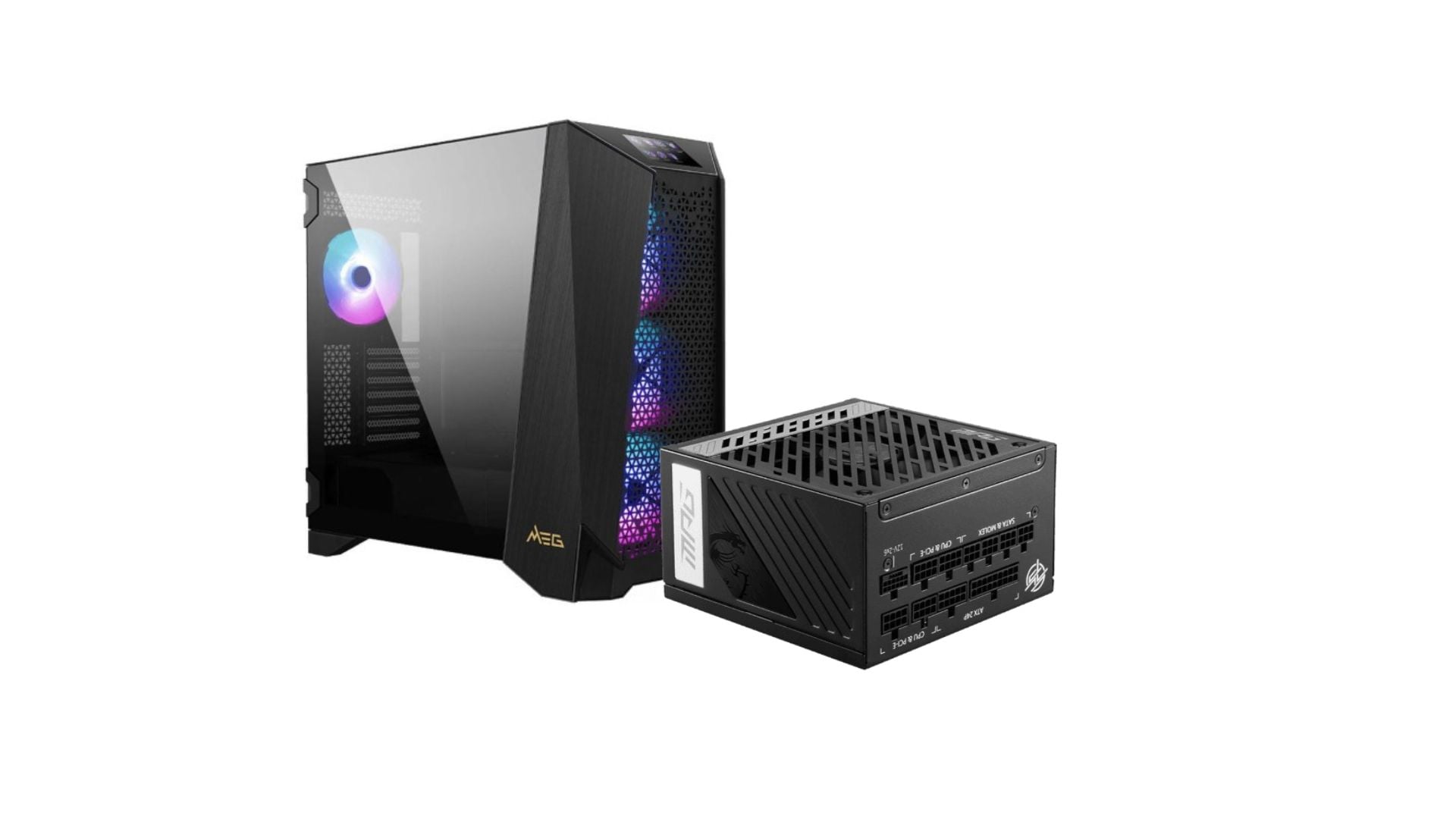 MSI Pack MSI Boitier MEG PROSPECT 700R+Alim 1000W Gold# Noir - Boîtier PC - 0