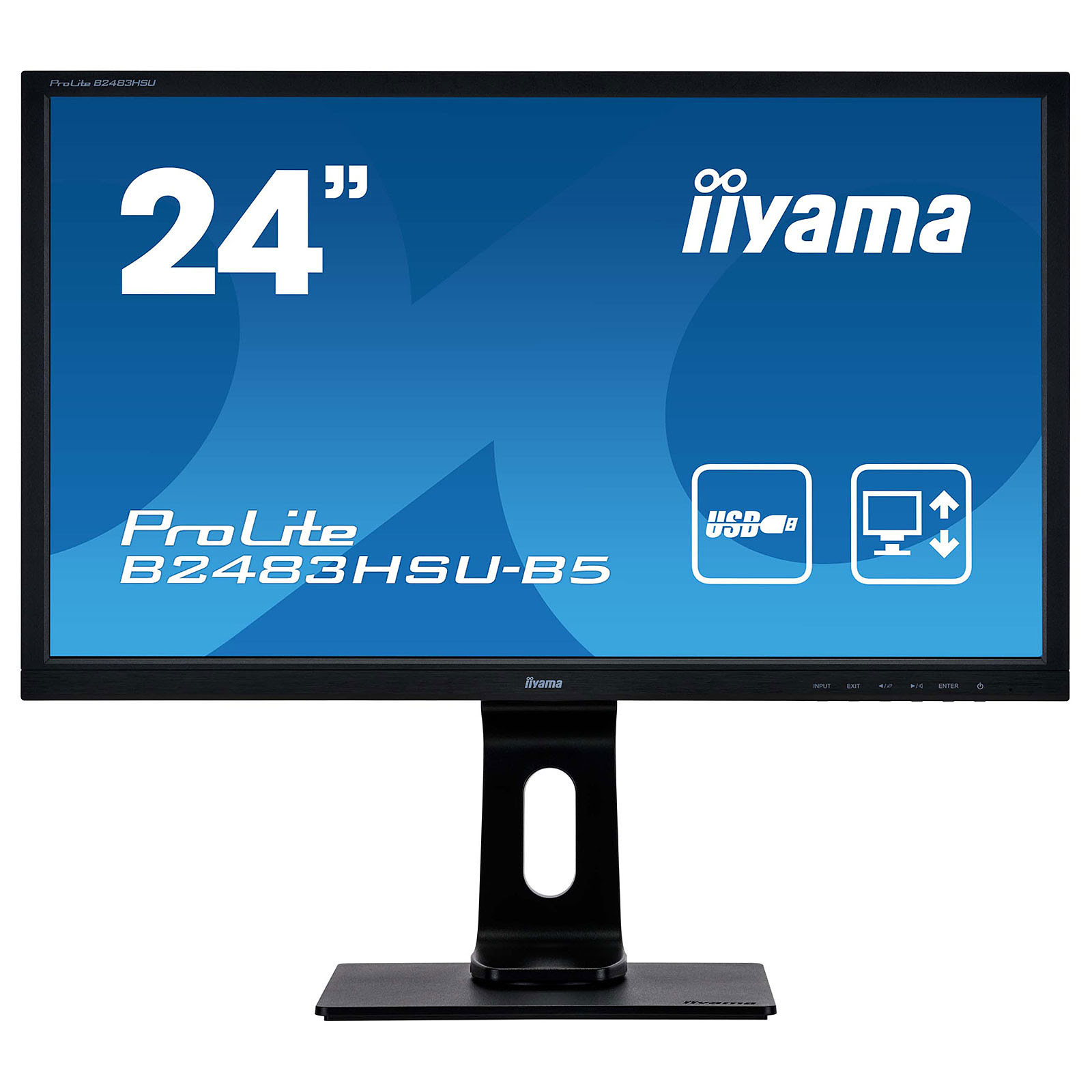 Iiyama 24 pouces  B2483HSU-B5 - Ecran PC Iiyama - Cybertek.fr - 0