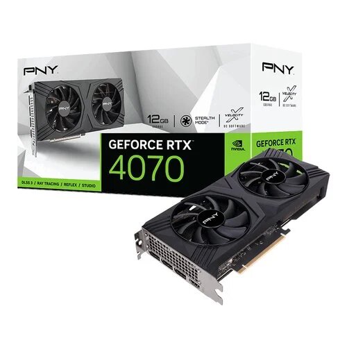 image produit PNY GeForce RTX 4070 12GB VERTO Dual Fan Edition Cybertek