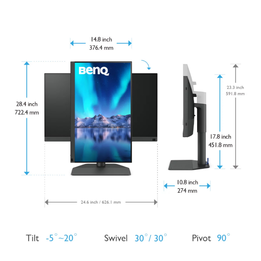 BenQ 27"  SW272U - Ecran PC BenQ - Cybertek.fr - 4