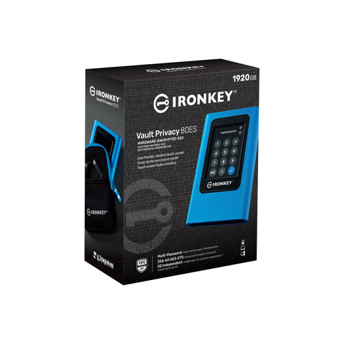 Kingston IronKey Vault Privacy 80 USB-C 3.2 1,92To (IKVP80ES/1920G) - Achat / Vente Disque SSD externe sur Cybertek.fr - 2