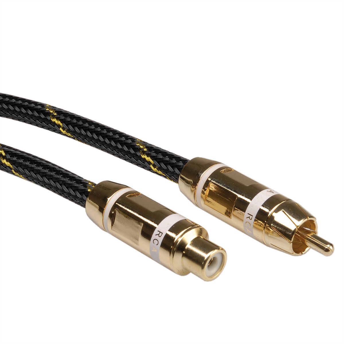 RCA Simplex (Blanc) 10m plaqué OR M/F - Connectique TV/Hifi/Video - 0