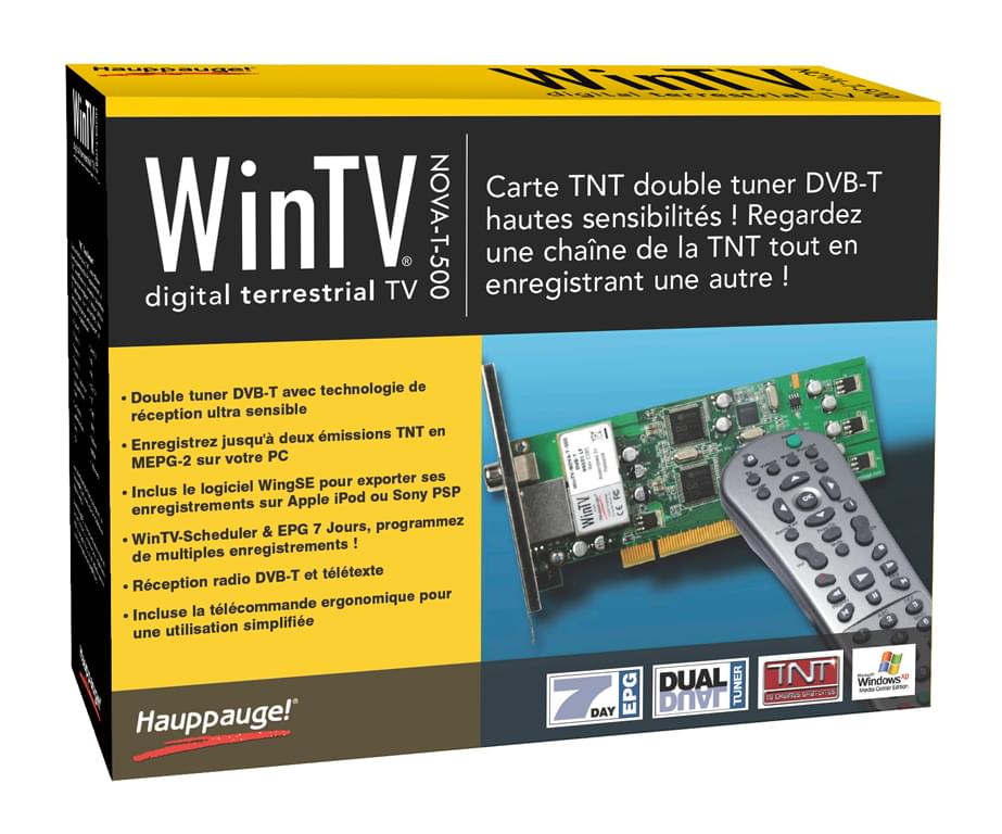 WinTV Nova T 500 PCI (Double Tuner TNT) - Tuner TNT Hauppauge - 0