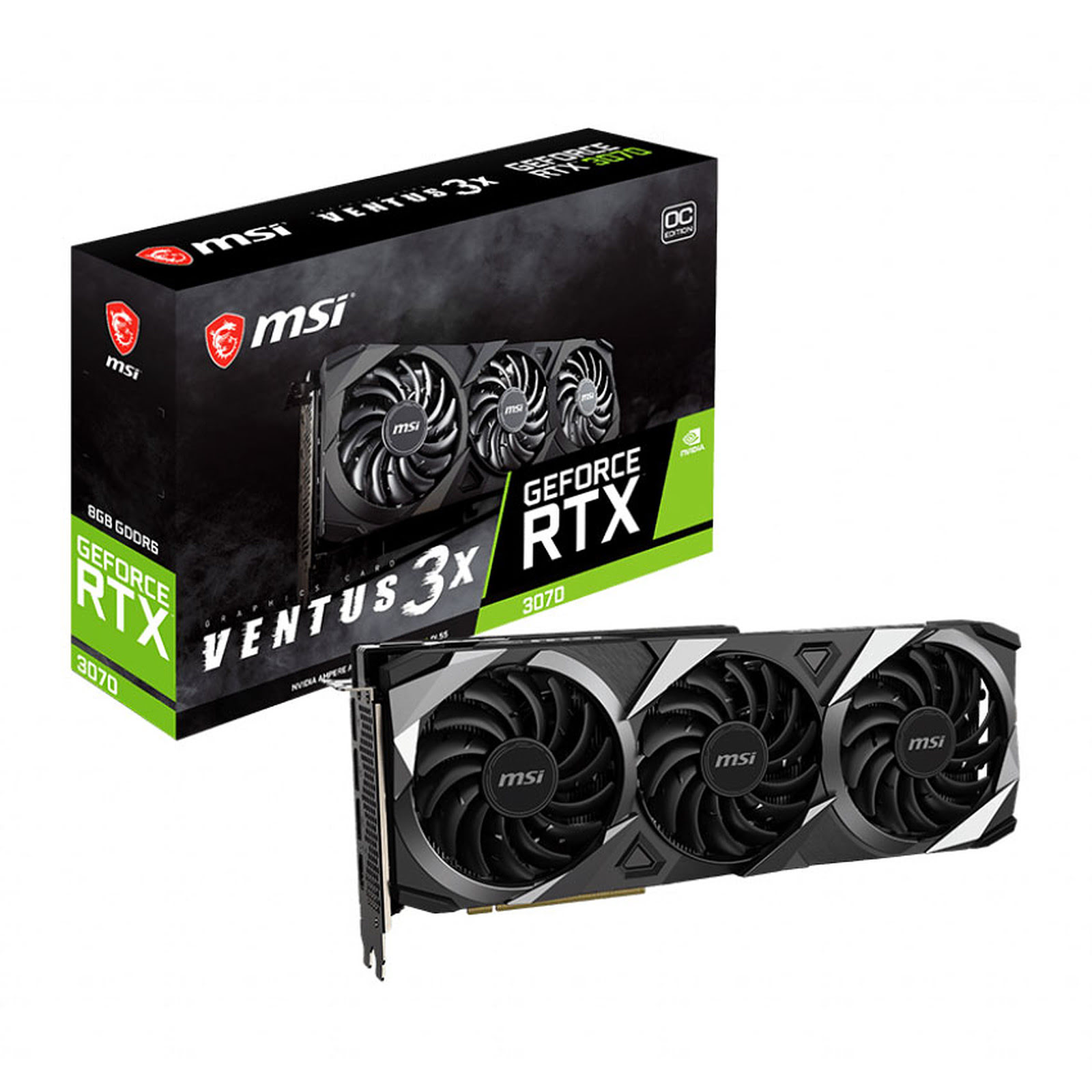 MSI RTX 3070 VENTUS 3X OC LHR  - Carte graphique MSI - Cybertek.fr - 0
