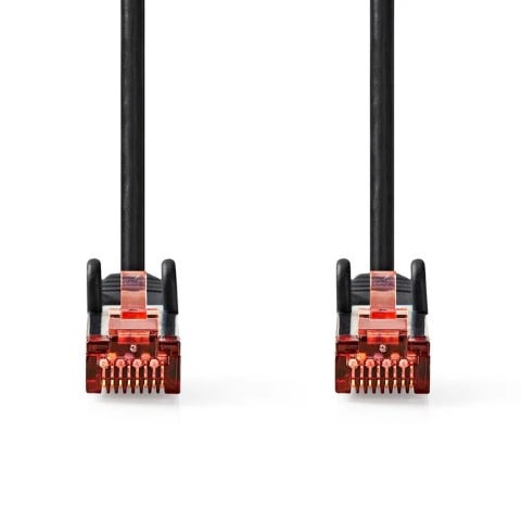 Câble RJ45 Cat6 S/FTP - 10m - Noir - Connectique réseau - 1