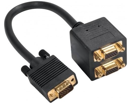 Câble repartiteur VGA  1UC-2 Ecrans simultanés - Connectique PC - 0