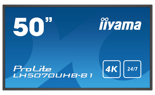 Iiyama LH5070UHB-B1 (LH5070UHB-B1) - Achat / Vente Affichage dynamique sur Cybertek.fr - 1