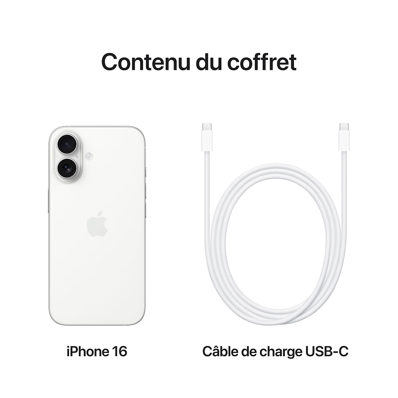 Apple iPhone 16 128Go - Blanc - Téléphonie Apple - Cybertek.fr - 1
