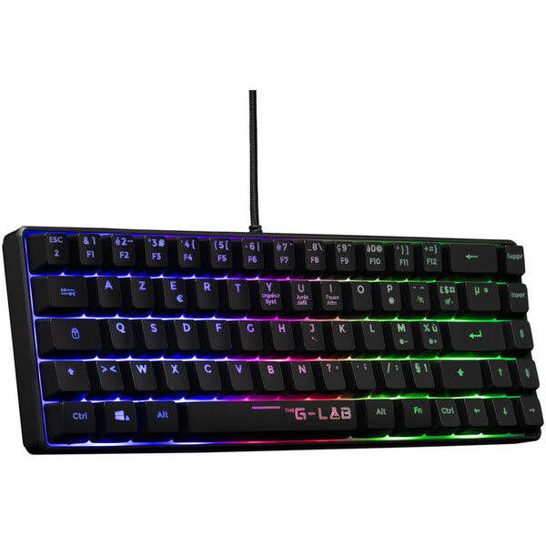 Clavier PC The G-LAB Keyz Hydrogen Noir - RBG/ Filaire