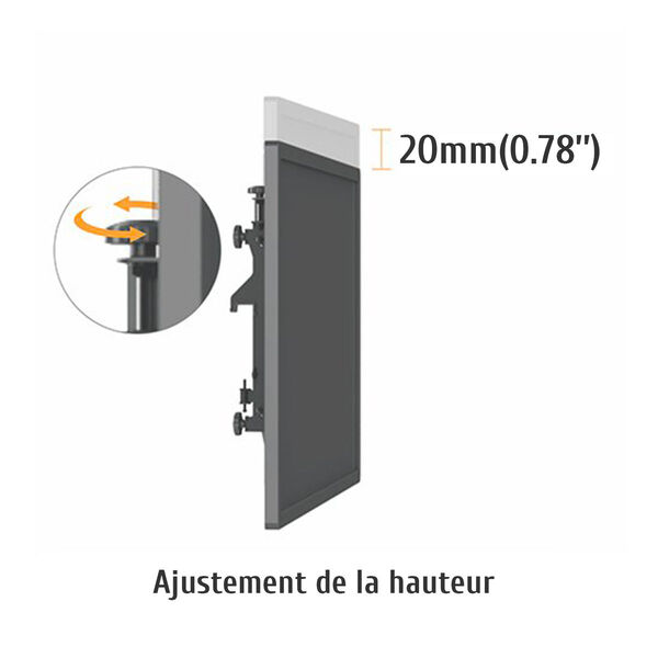 Support sur roulettes pour écran TV 32" - 75"  - Accessoire écran - 8