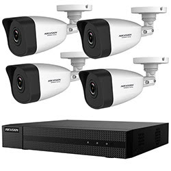 HIK Vision Kit NVR 1To 2104MH-4P + 4 Cam. ext. HWI-B120H