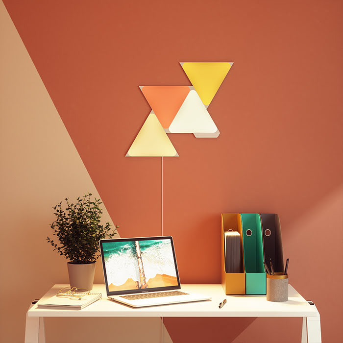 Nanoleaf Shapes Triangles Starter Kit - 4 Pièces (NL47-2002TW-4PK) - Achat / Vente Objet connecté / Domotique sur Cybertek.fr - 1