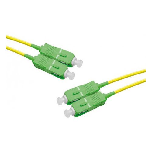 Cordon fibre optique OS2 Duplex SC APC/APC 2,0m  - 0