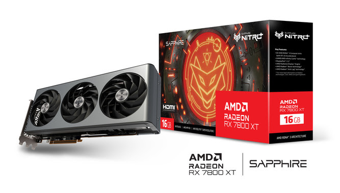 image produit Sapphire Nitro+ Radeon RX 7800 XT GAMING OC 16GB	 Cybertek