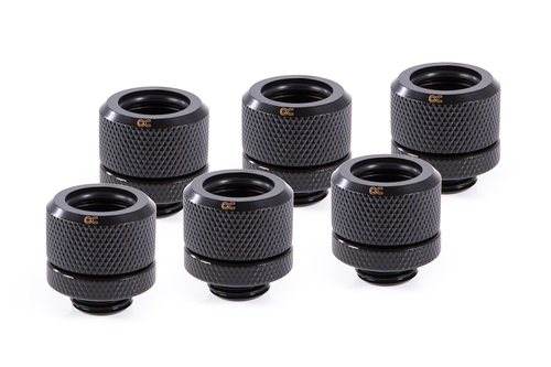 image produit Alphacool Pack de 6 Fitting pour Tube rigide noir 14mm G1/4 Cybertek