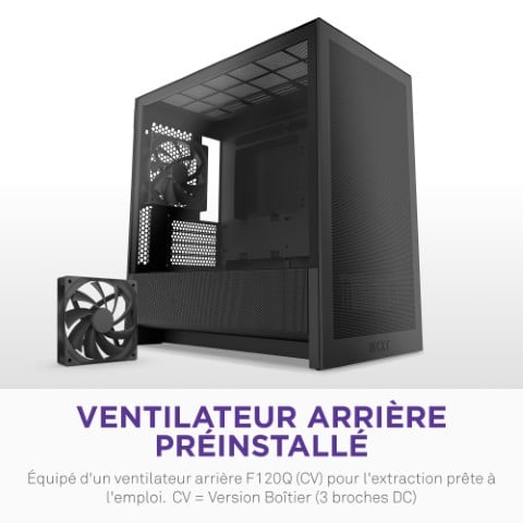 NZXT H3 Flow Noir Noir - Boîtier PC NZXT - Cybertek.fr - 3