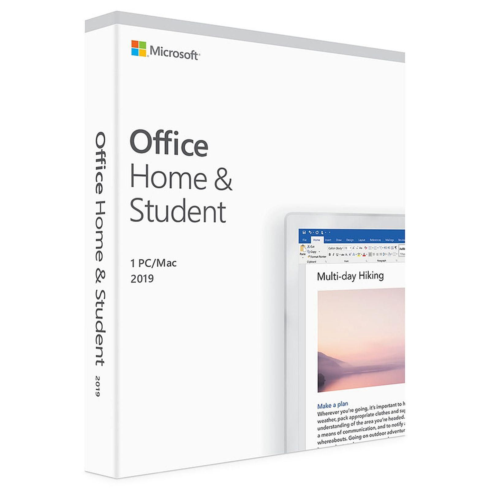 Logiciel suite bureautique Microsoft Office Famille/Etudiant 2019 - COEM