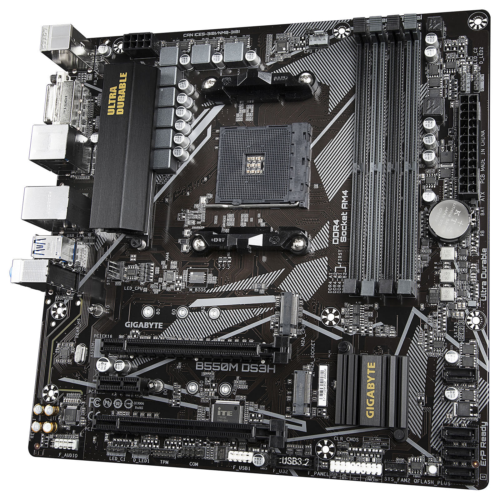 Gigabyte B550M DS3H Micro-ATX  - Carte mère Gigabyte - Cybertek.fr - 3