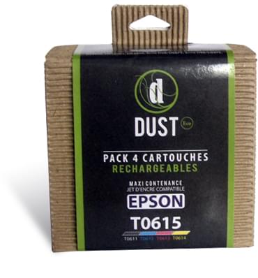 DUST Eco Pack 4 cart. rechargeables T0615 - Cybertek.fr - 0