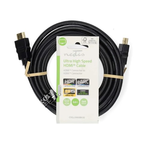 Câble HDMI HighSpeed mâle/mâle - 3m - Noir - 0