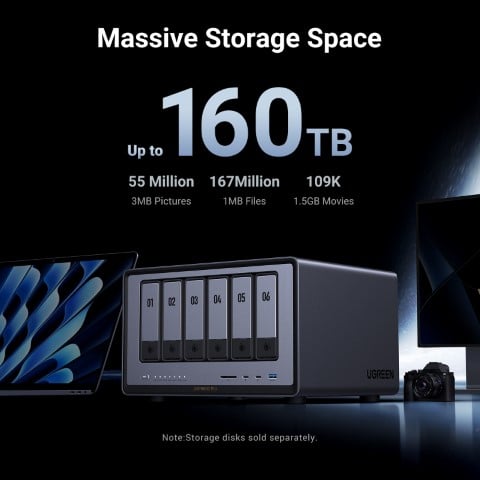 UGREEN DXP6800 Pro - 6 Baies  - Serveur NAS UGREEN - Cybertek.fr - 3