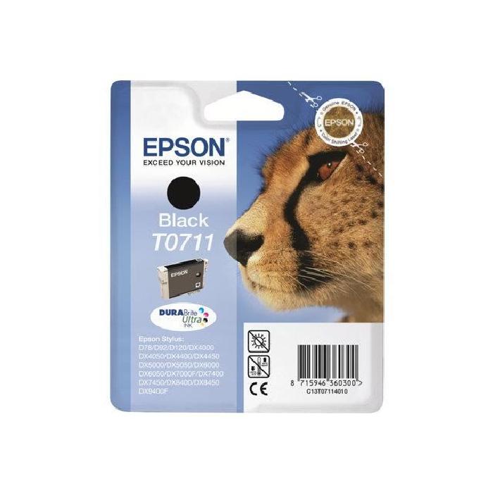 Cartouche DURABrite T0711 Noire pour imprimante Jet d'encre Epson - 0