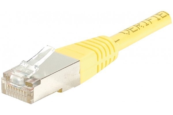 Patch RJ45 cat6 FTP 30cm Jaune  - Connectique réseau - Cybertek.fr - 0