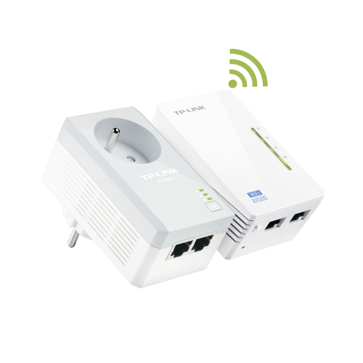TP-Link TL-WPA4225KIT (500Mb) WiFi avec prise Pack de 2 - Adaptateur CPL - 0