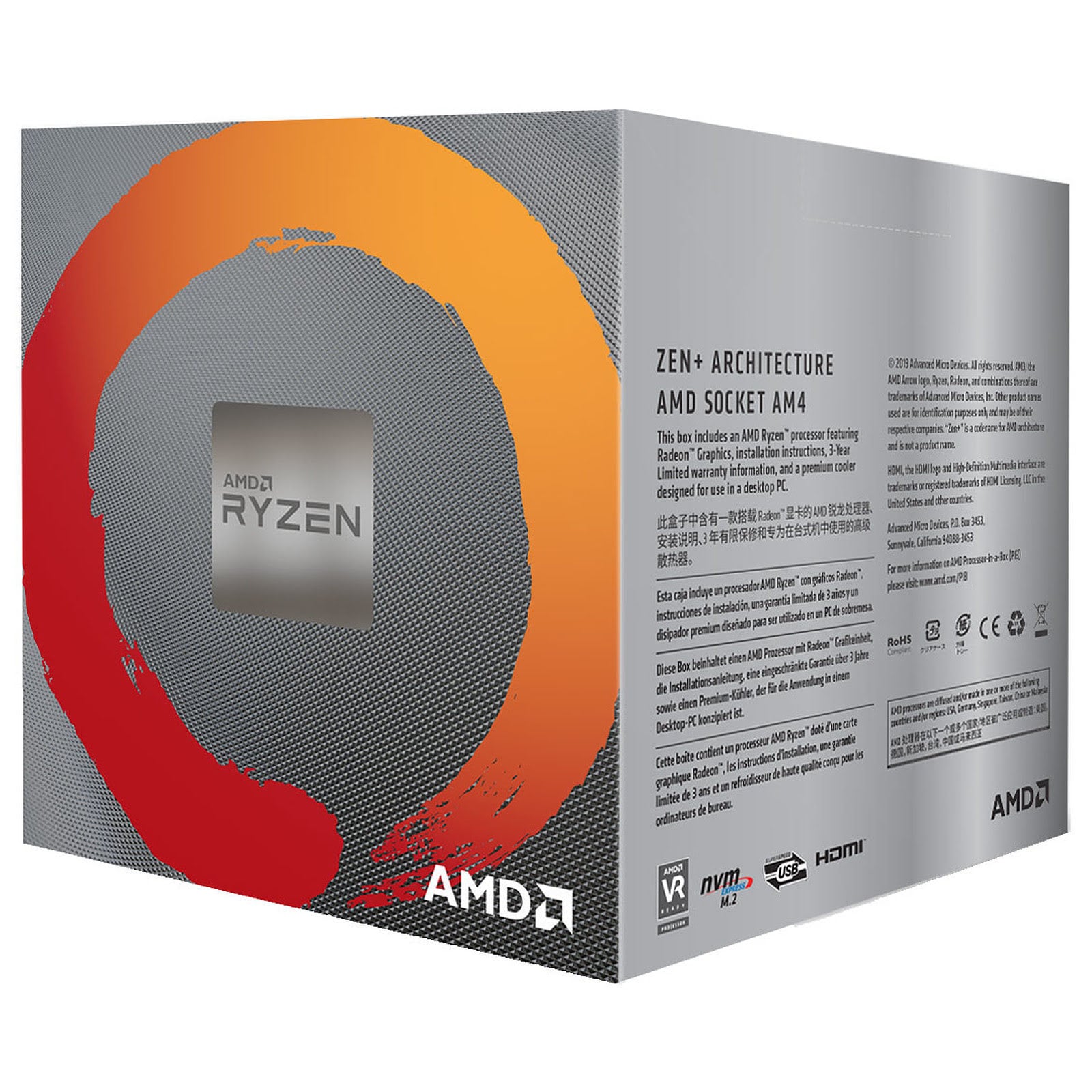 AMD Ryzen 5 3400G BOX - Processeur AMD - Cybertek.fr - 1