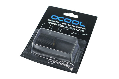 Alphacool Fitting Femelle/Femelle manchon droit - G1/4" Noir - Watercooling - 1