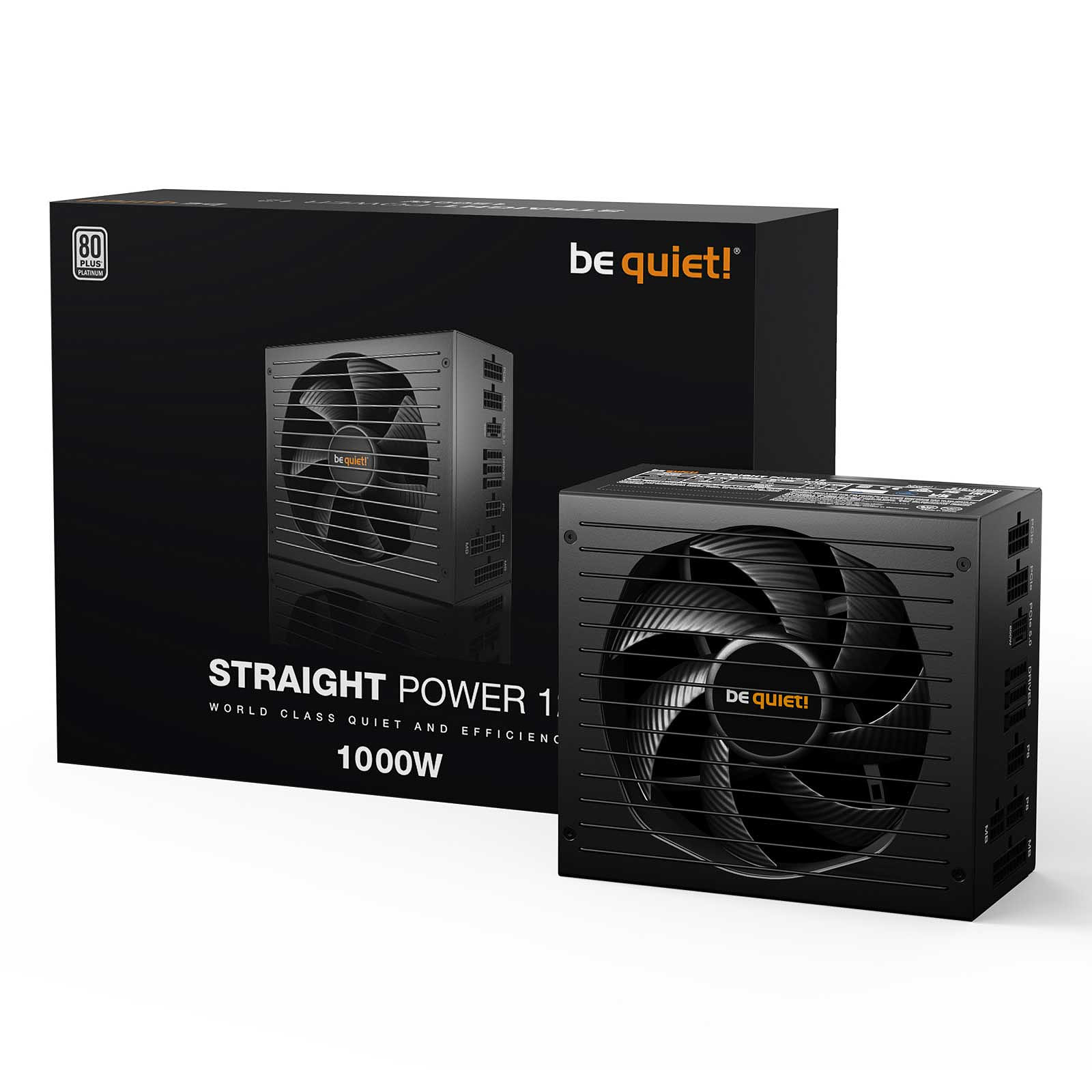 image produit Be Quiet! ATX 1000W - Straight Power 12 80+ PLAT - BN338 Cybertek