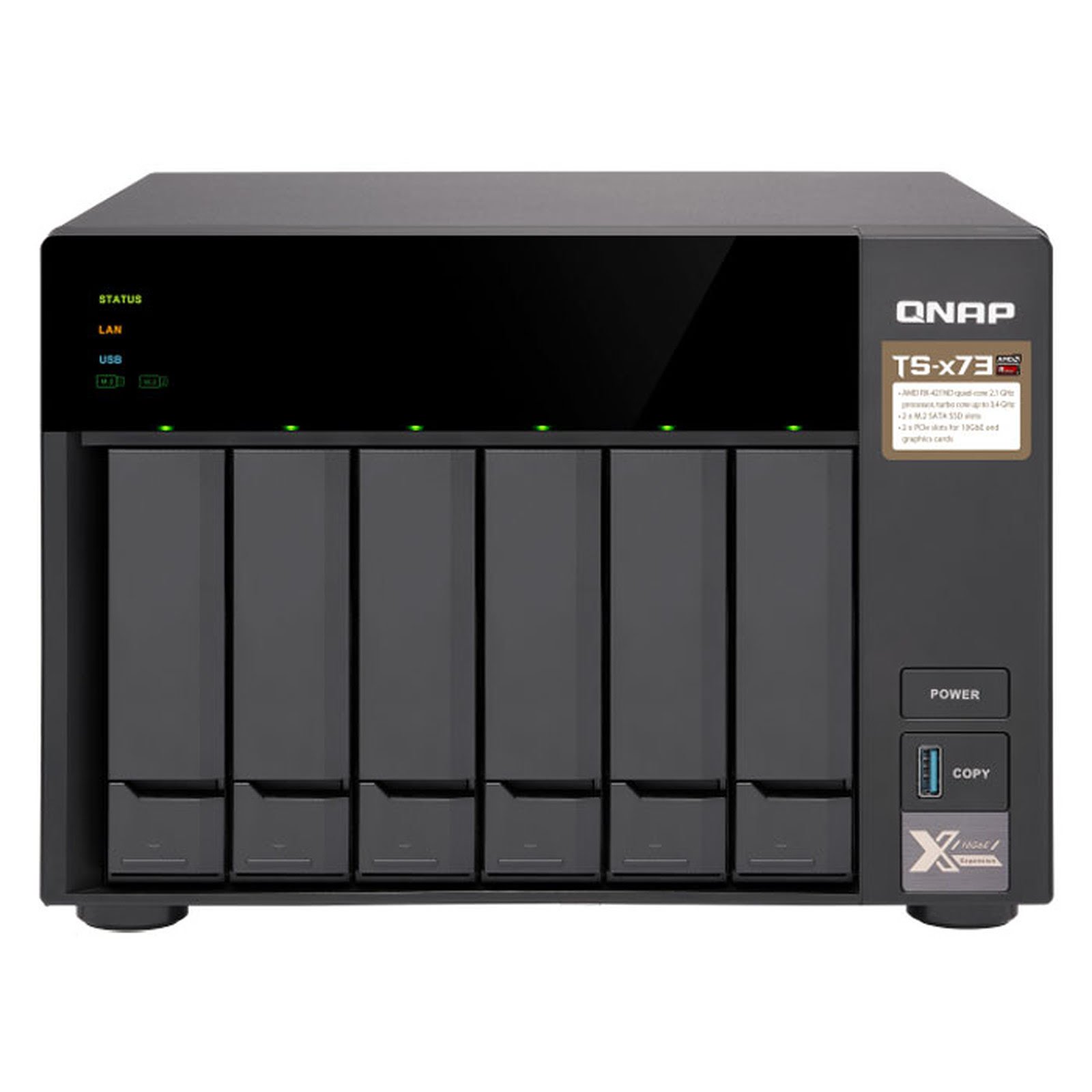 Qnap TS-673-8G - 6 HDD - Serveur NAS Qnap - Cybertek.fr - 0